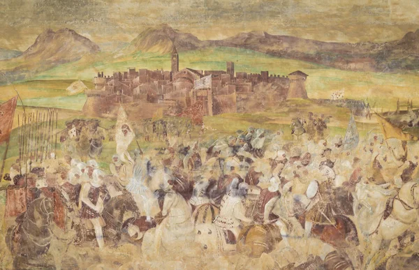 Fresque médiévale de Bergame — Photo