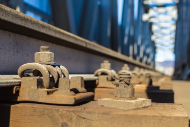 ayrıntı nişan rayların uyuyanlar tarih seçici odak ile