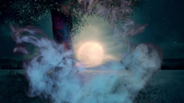 Sihirli Orman Perisi Işıkları Arka Plan — Stok video
