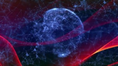 Soyut dünya teknolojisi ağ arkaplanı