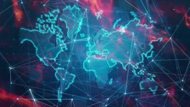 Soyut dünya teknolojisi ağ arkaplanı