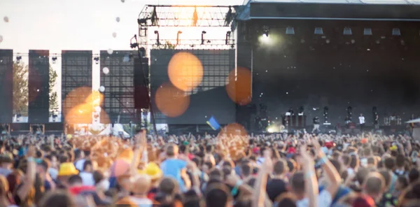 Summer Music Festival Concert Crowd — Stock Photo, Image