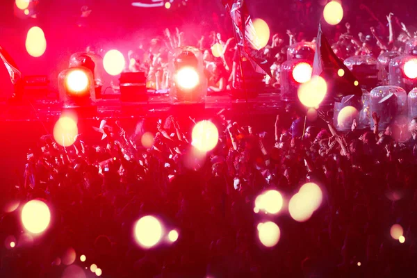 Summer Festival Concert Crowd Lights — Stock Photo, Image