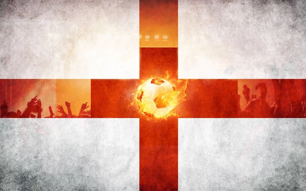 Fondo Bandera Del Equipo Fútbol Inglaterra —  Fotos de Stock