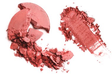 Ezilmiş allık beyaz izole