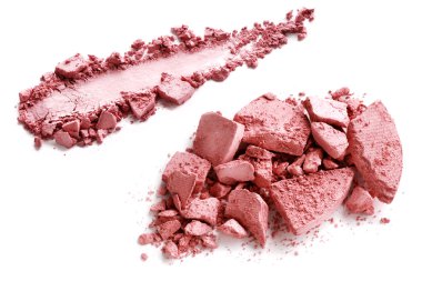 Ezilmiş allık beyaz izole