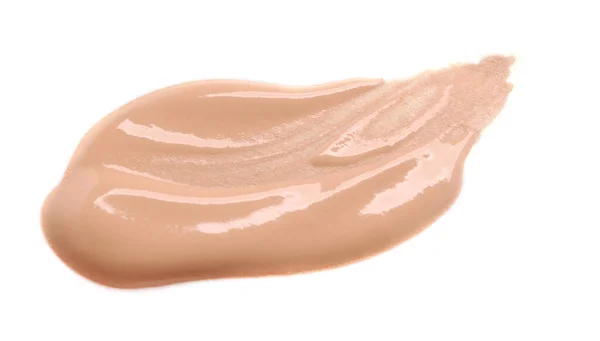 Smear of Foundation on a white isolated background. BB cream, makeup concept. — Stock Photo, Image
