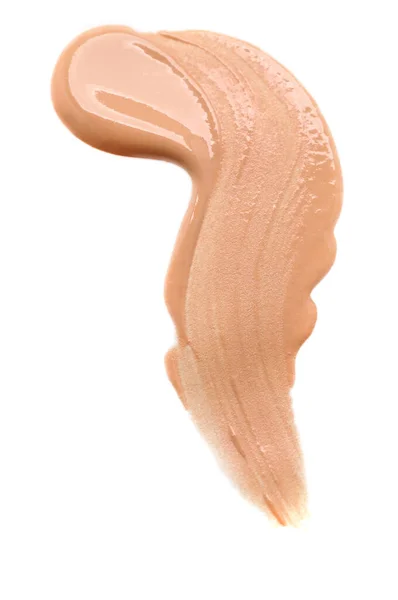 Smear of Foundation on a white isolated background. BB cream, makeup concept. — Stock Photo, Image