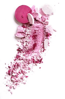 Göz farı pembe beyaz bir arka plan üzerinde