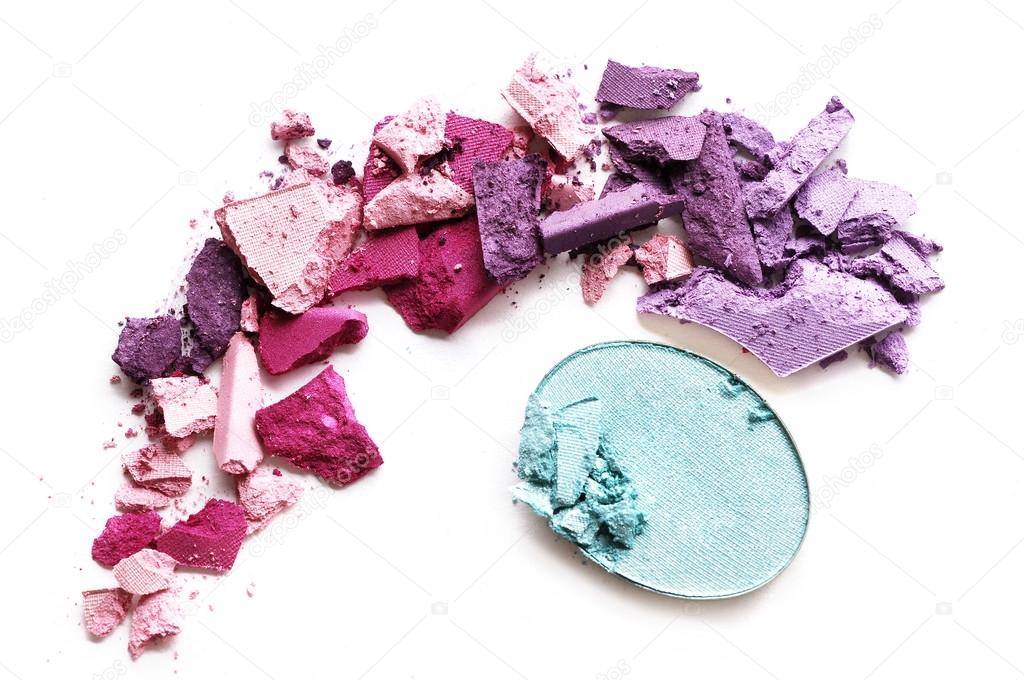 Eyeshadow on white background