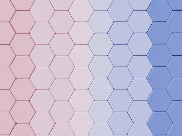 Serenity синій і рожевий кварц абстрактний фон 3d шестикутник — стокове фото