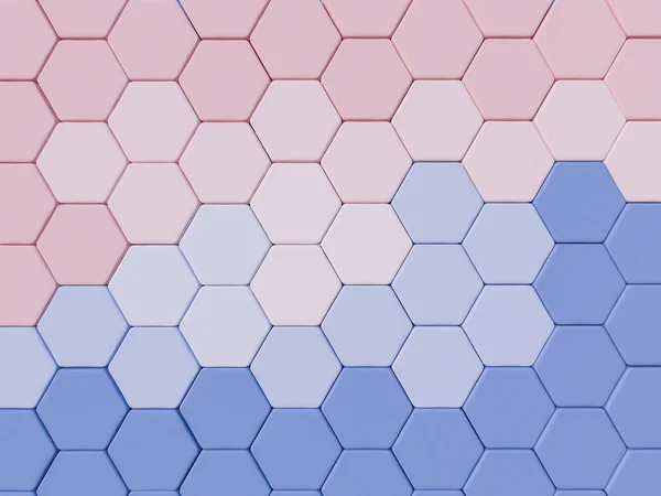 Serenity Blue and Rose Quartz  abstract 3d hexagon background