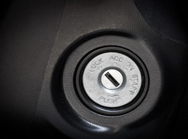 picture of  car keyhole on steering wheel