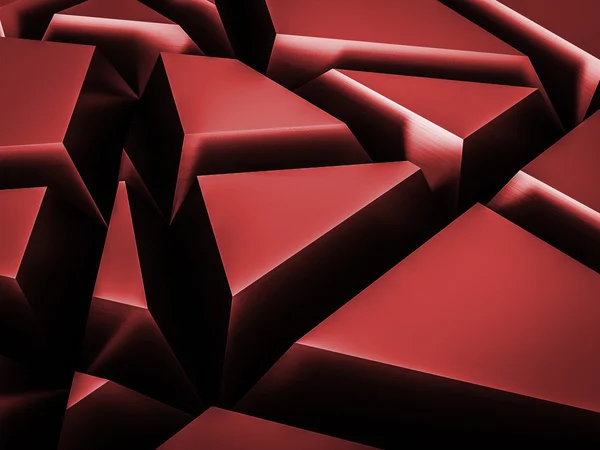 抽象的なランダム カット形赤メタリックな背景色 — ストック写真