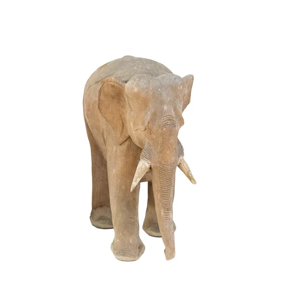 Wood craft Asien elefant skulptur, handgjorda trä elefant — Stockfoto