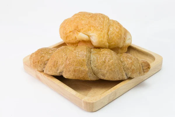 Круассан хлеб, Франция Круассан изолированы на белом фоне — стоковое фото