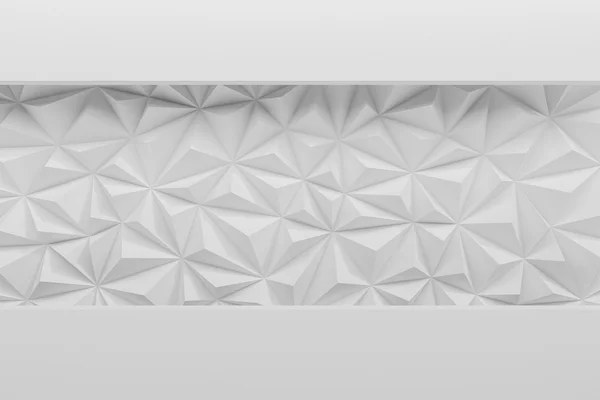 Fondo polivinílico bajo blanco abstracto con espacio de copia 3d render —  Fotos de Stock