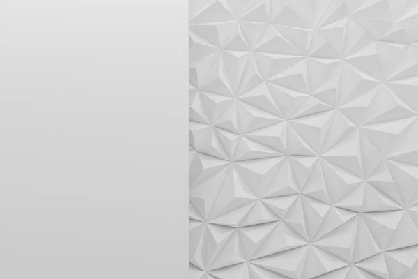 Abstrakt vit låg poly bakgrund med kopia utrymme 3d gör — Stockfoto