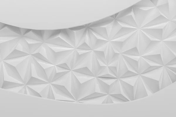 Beyaz düşük Poli arka plan kopya alanı 3d render ile — Stok fotoğraf