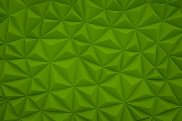 Fondo de poli bajo verde abstracto con espacio de copia 3d render — Foto de Stock