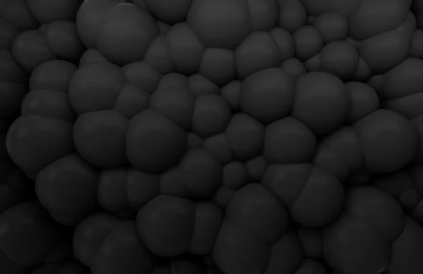 Bąbelek czarny warstwy materiału tła renderowania 3d — Zdjęcie stockowe
