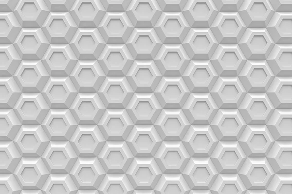 Hexágono branco Honeyomb tecnologia moderna preto abstrato 3d volta — Fotografia de Stock