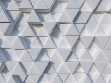 Beyaz 3d üçgen arka plan