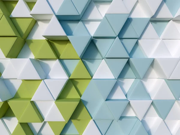 Zelené a modré abstraktní pozadí 3d trojúhelník — Stock fotografie
