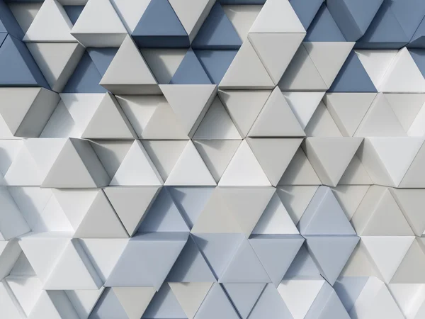 抽象的な 3 d の三角形の背景の青とクリーム — ストック写真