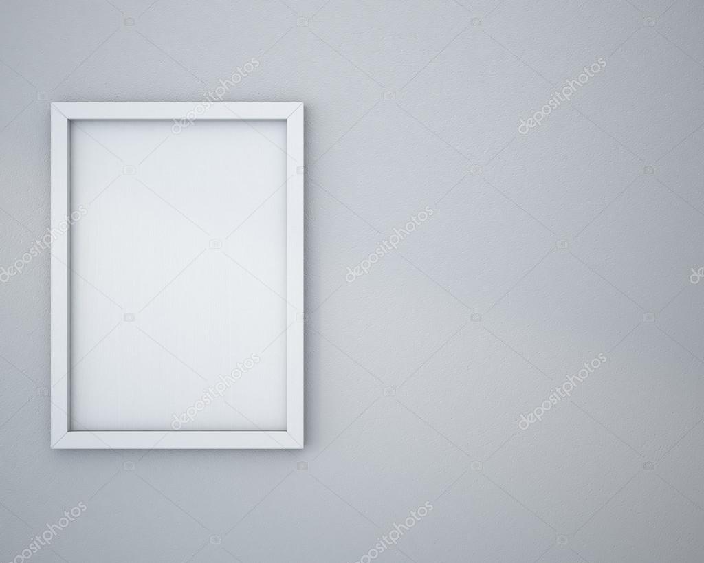 Blank frame on light gray wall.