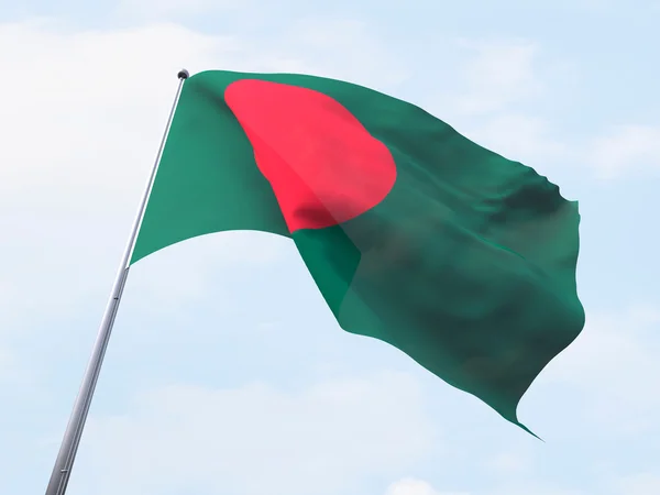 Bangladesh flag flyver på klar himmel . - Stock-foto