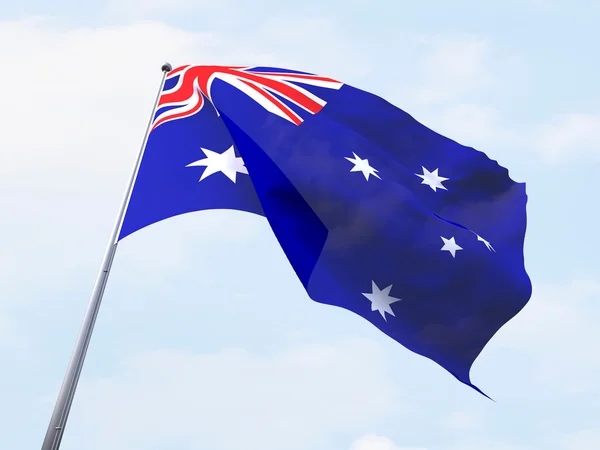 Australien flagg på klar himmel. — Stockfoto