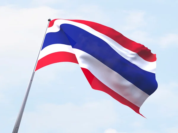 Bandera de Tailandia ondeando en cielo despejado . —  Fotos de Stock