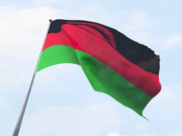 Bandera de Malawi ondeando en cielo despejado . —  Fotos de Stock
