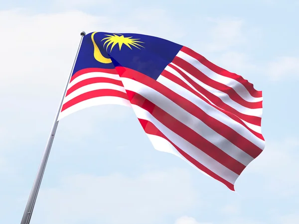 Malaysia flag flyver på klar himmel . - Stock-foto