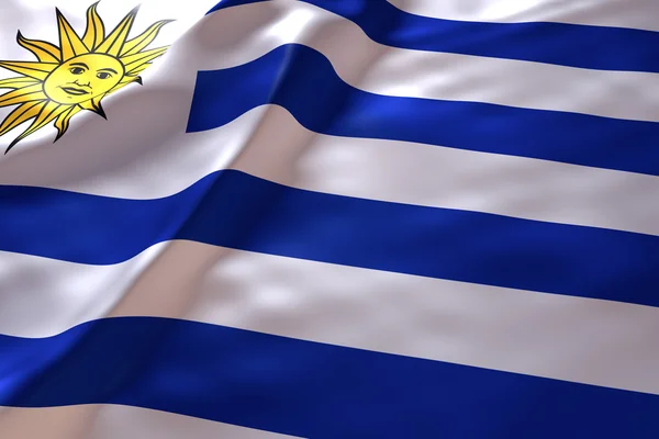 Hintergrund der uruguayischen Flagge — Stockfoto