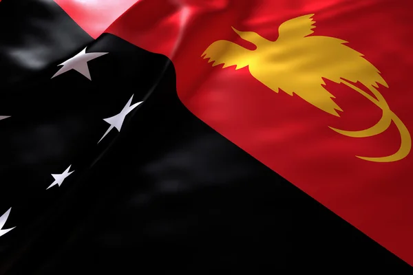 Papoea-Nieuw-Guinea vlag achtergrond — Stockfoto