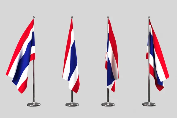 Tailandia banderas interiores aislar sobre fondo blanco —  Fotos de Stock