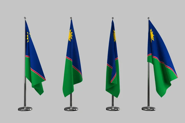 Namibia indoor flags isolieren auf weißem Hintergrund — Stockfoto