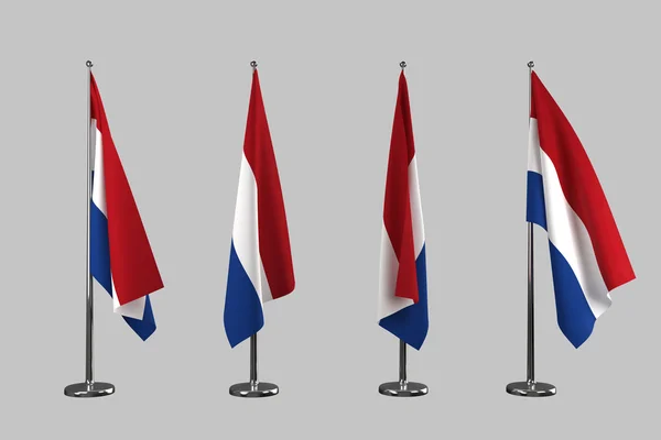 Нідерланди, критий прапори ізолювати на білому тлі — стокове фото