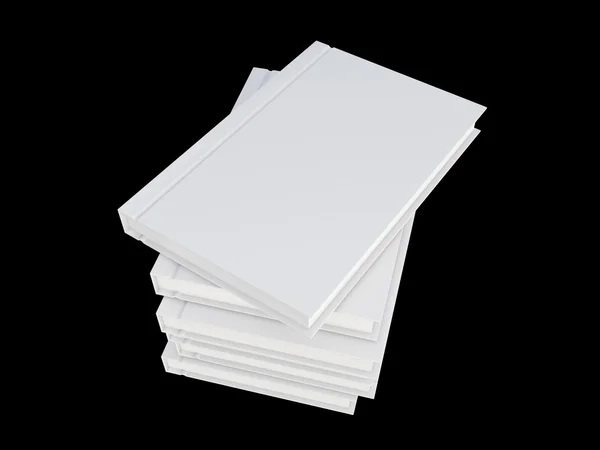 White cover book isolated on black — Stock Photo, Image