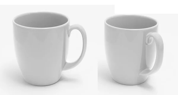White Cup isoleren op wit met uitknippad — Stockfoto