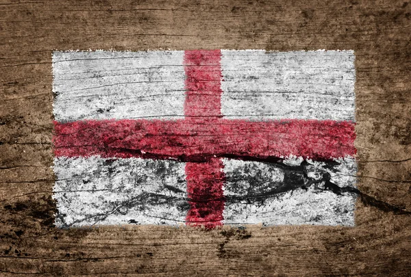 Прапор Англії пофарбовані з деревини фон — стокове фото