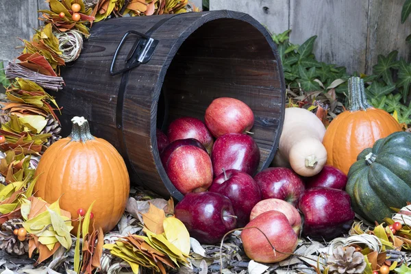 Manzanas y calabazas de otoño —  Fotos de Stock