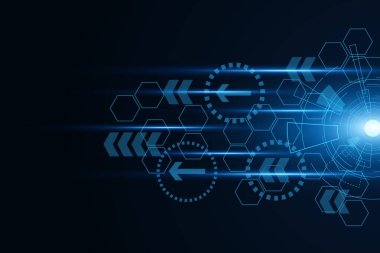 arrow speed. vector communication concept. technology abstract background.