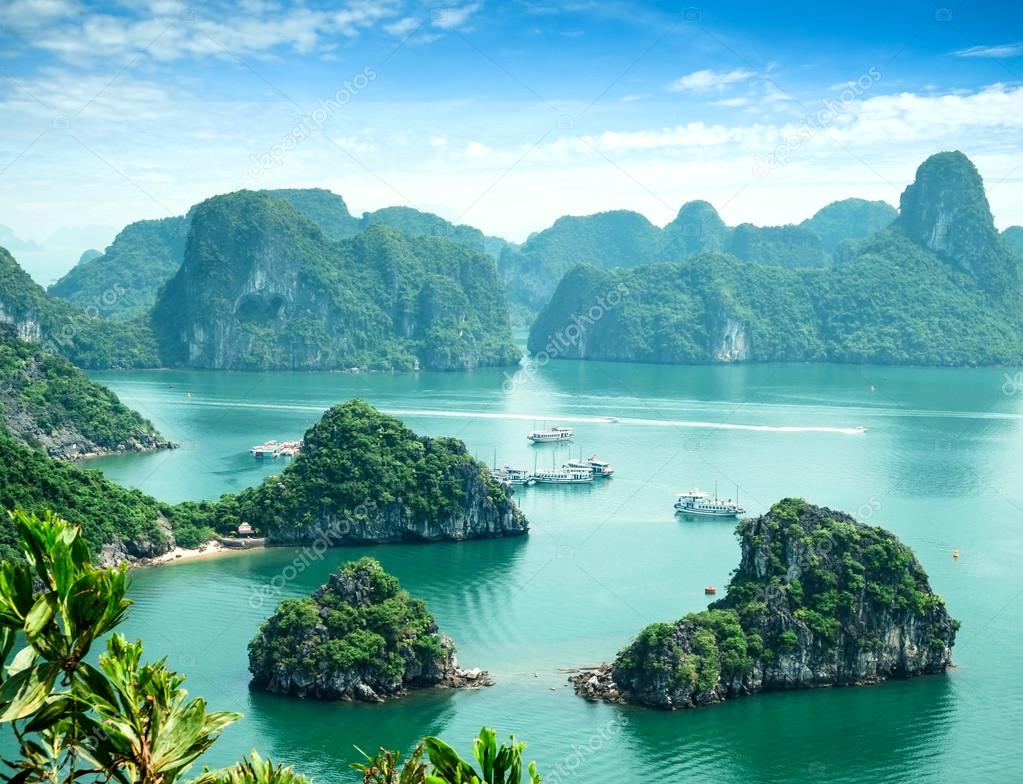 Halong Bay in Vietnam. Unesco World Heritage Site. Most popular place