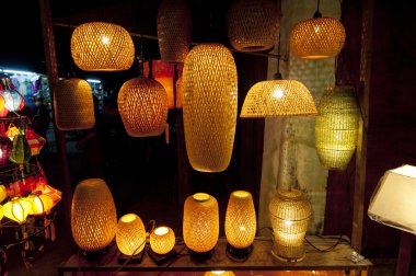 Hoi bir antik kenti üzerinde 23 Temmuz 2013 yılında Hoian, Vietnam gece.