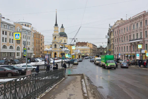 Вид Улицу Санкт Петербург Россия — стоковое фото