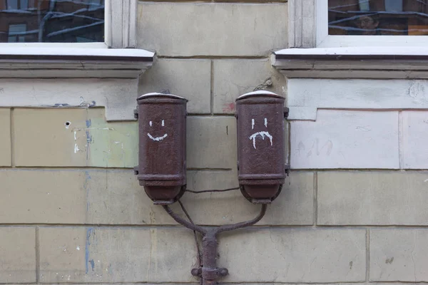 Graffiti Uma Rua São Petersburgo Rússia — Fotografia de Stock