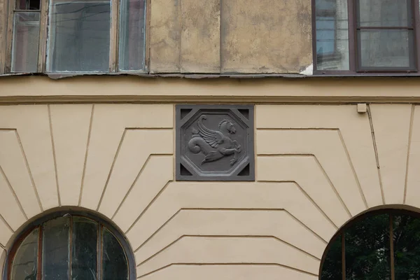 Parede Ornamento Fachada São Petersburgo Rússia — Fotografia de Stock